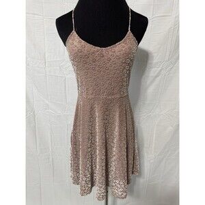 Luna Chix Dusty Pink Dress With Felt Floral Design Size Medium